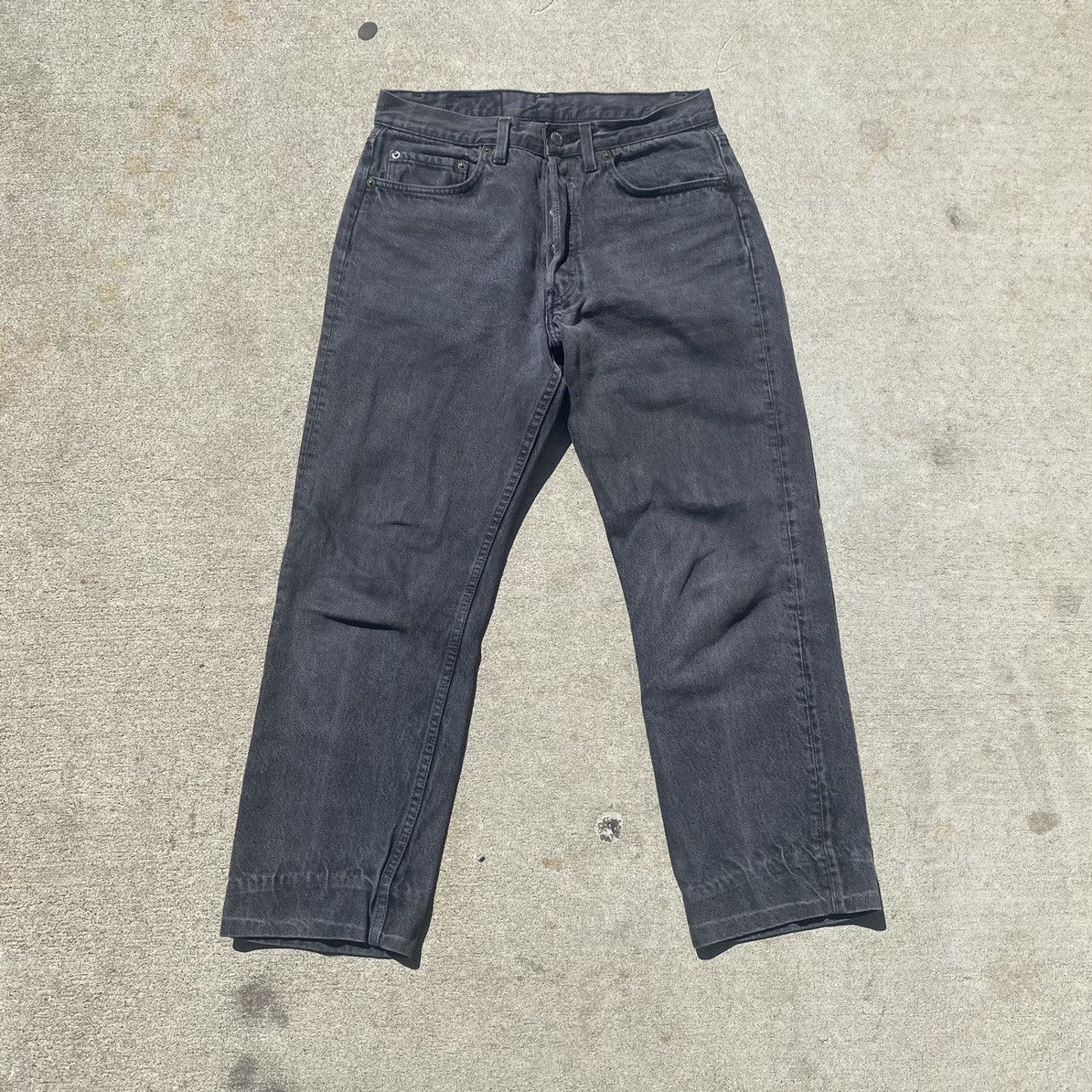 Vintage Levi's 501 Black Distressed Jeans 36x36