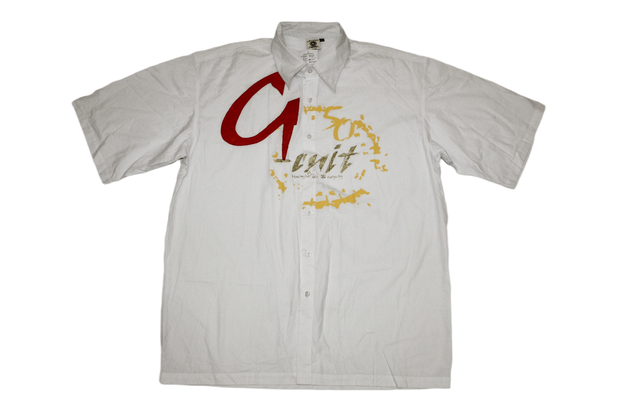 image of 50 Cent x G Unit Deadstock G Unit 50Cent Signatured Baggy Rap Shirt in White, Men's (Size 2XL)