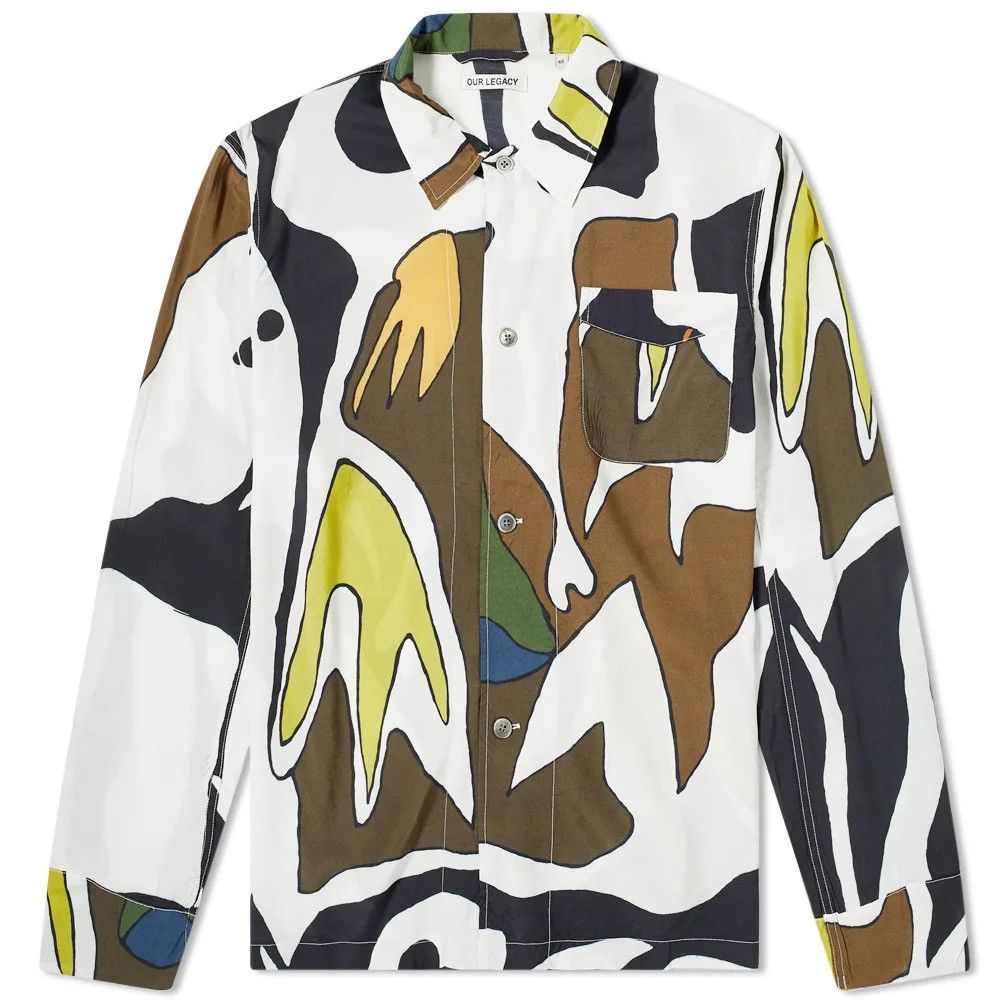 image of Our Legacy Table Swordfish Boxy Shirt in White, Men's (Size Medium)