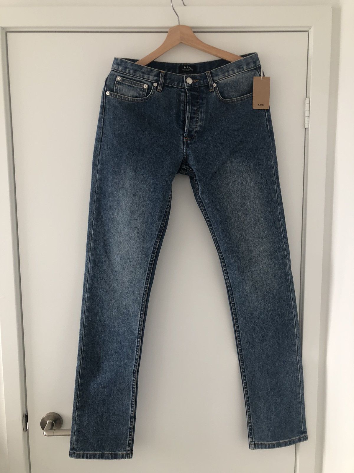 A.P.C. APC Petit Standard Blue Wash Denim Jeans Size US 30 / EU 46 - 1 Thumbnail