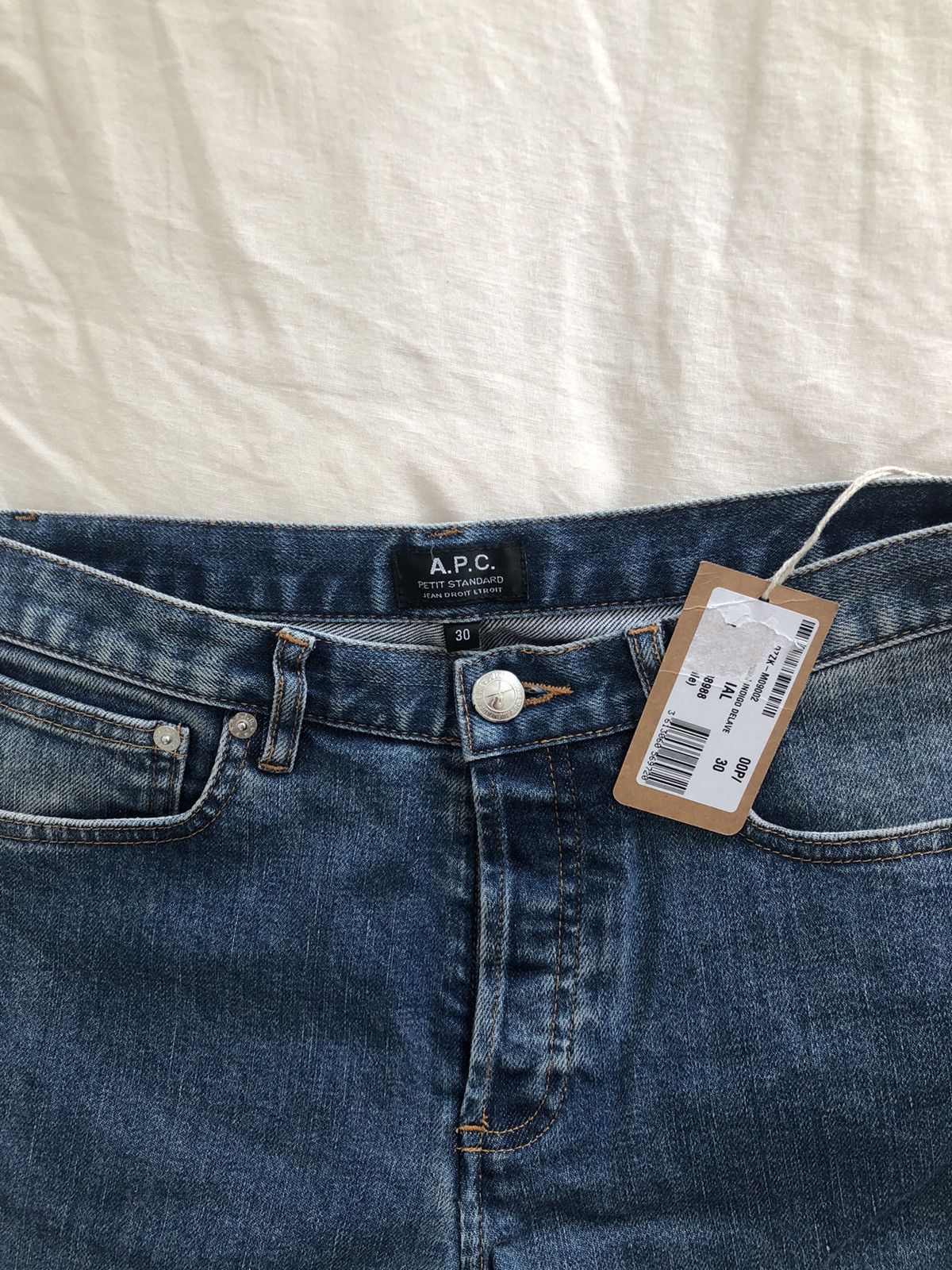 A.P.C. APC Petit Standard Blue Wash Denim Jeans Size US 30 / EU 46 - 2 Thumbnail