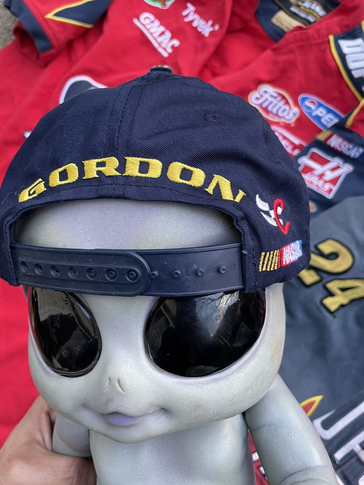 NASCAR 90s JEFF GORDON Flame Brim Snapback Hat Vintage NASCAR Size ONE SIZE - 2 Thumbnail