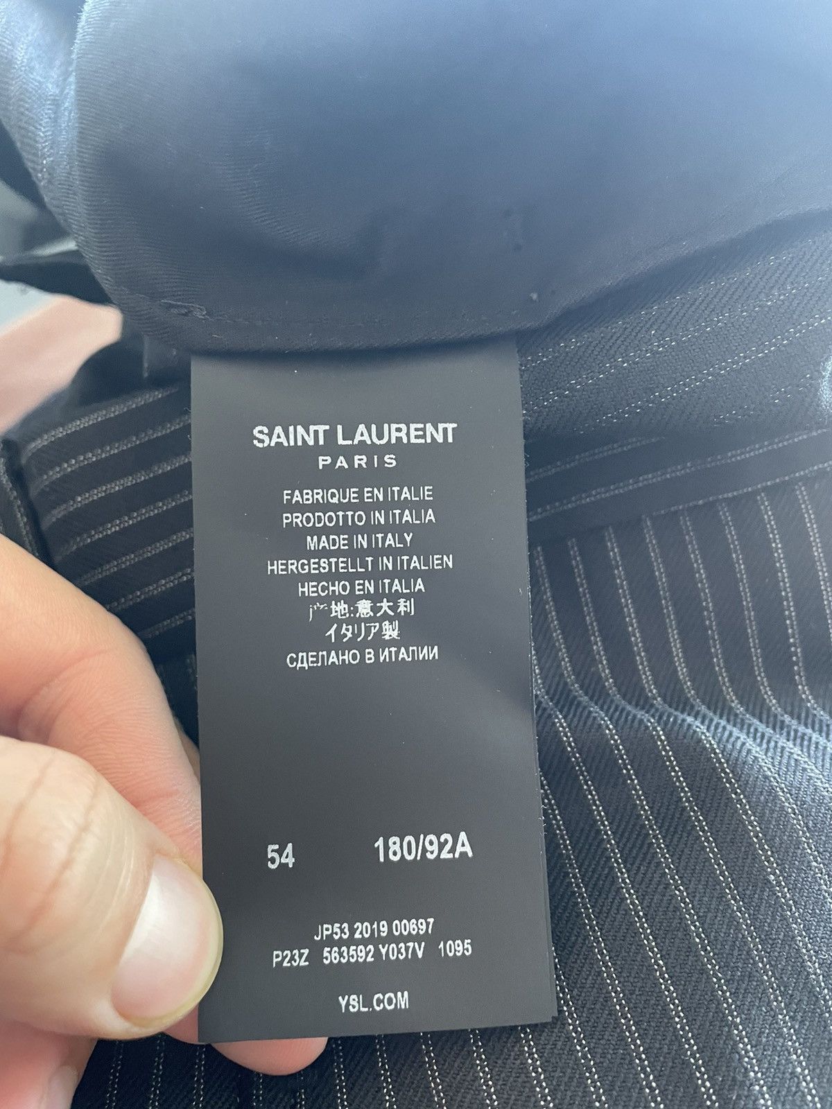 Hedi Slimane × Saint Laurent Paris × Yves Saint Laurent Rare Classic Sold Out Striped Rive Gauche Wool Silk Pant Size US 34 / EU 50 - 6 Thumbnail