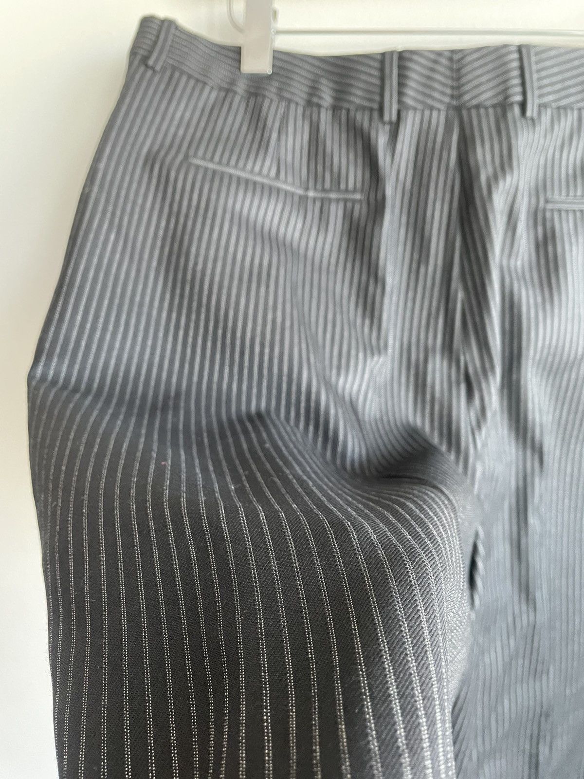 Hedi Slimane × Saint Laurent Paris × Yves Saint Laurent Rare Classic Sold Out Striped Rive Gauche Wool Silk Pant Size US 34 / EU 50 - 20 Thumbnail