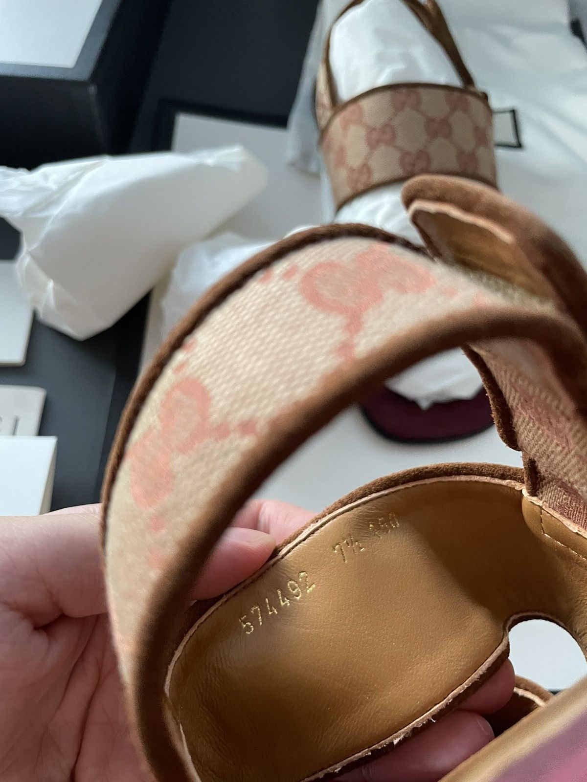 Gucci Brand New Rare GG Logo Leather Sandal Shoes Limited Edition Size US 7.5 / EU 40-41 - 16 Thumbnail