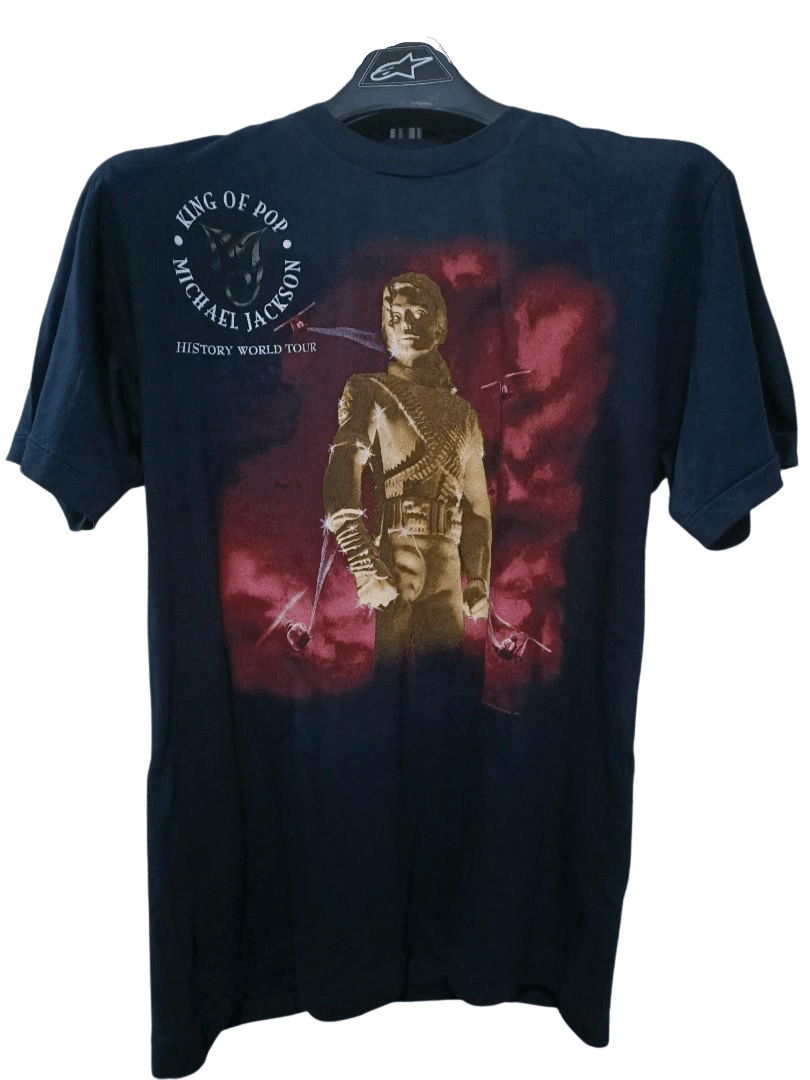 Band Tees × Michael Jackson × Vintage Vintage 90s Michael Jackson x history world tour shirt Size US M / EU 48-50 / 2 - 1 Thumbnail
