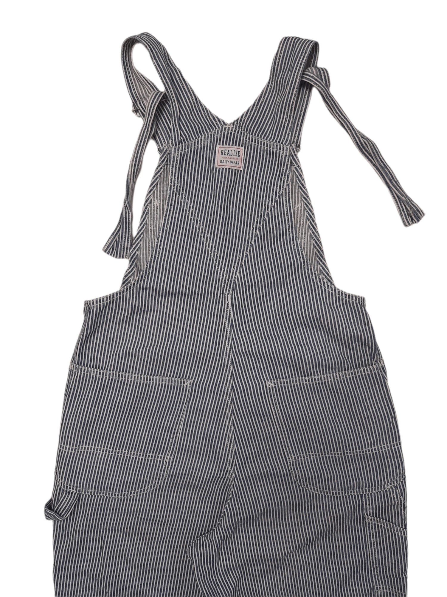 Japanese Brand REALIZE Hickory Overalls Denim Japan (D993) Size US 31 - 7 Thumbnail