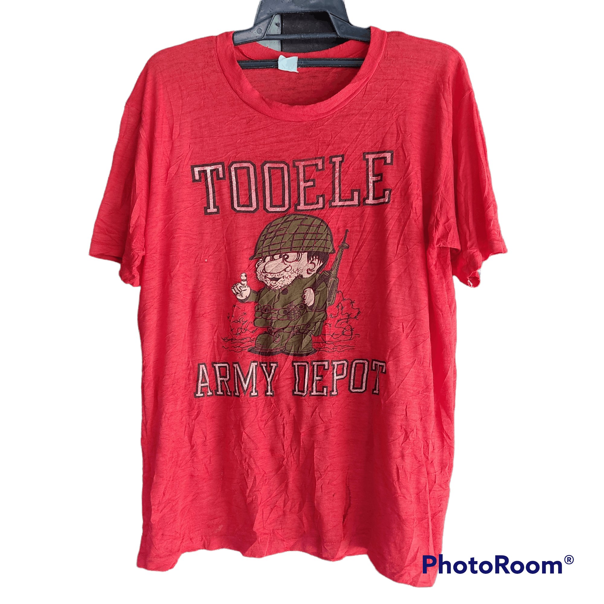 Vintage Tooele Army Depot Trashed Paperthin Tshirts Size US L / EU 52-54 / 3 - 1 Thumbnail