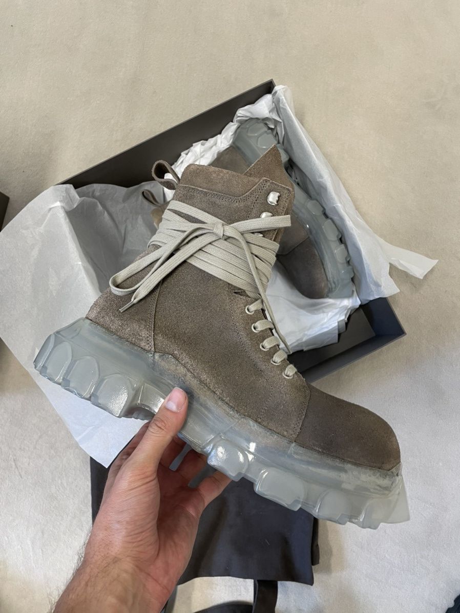 Rick Owens Rick Owens Clear Sole Tractor Dunk Boots | Grailed