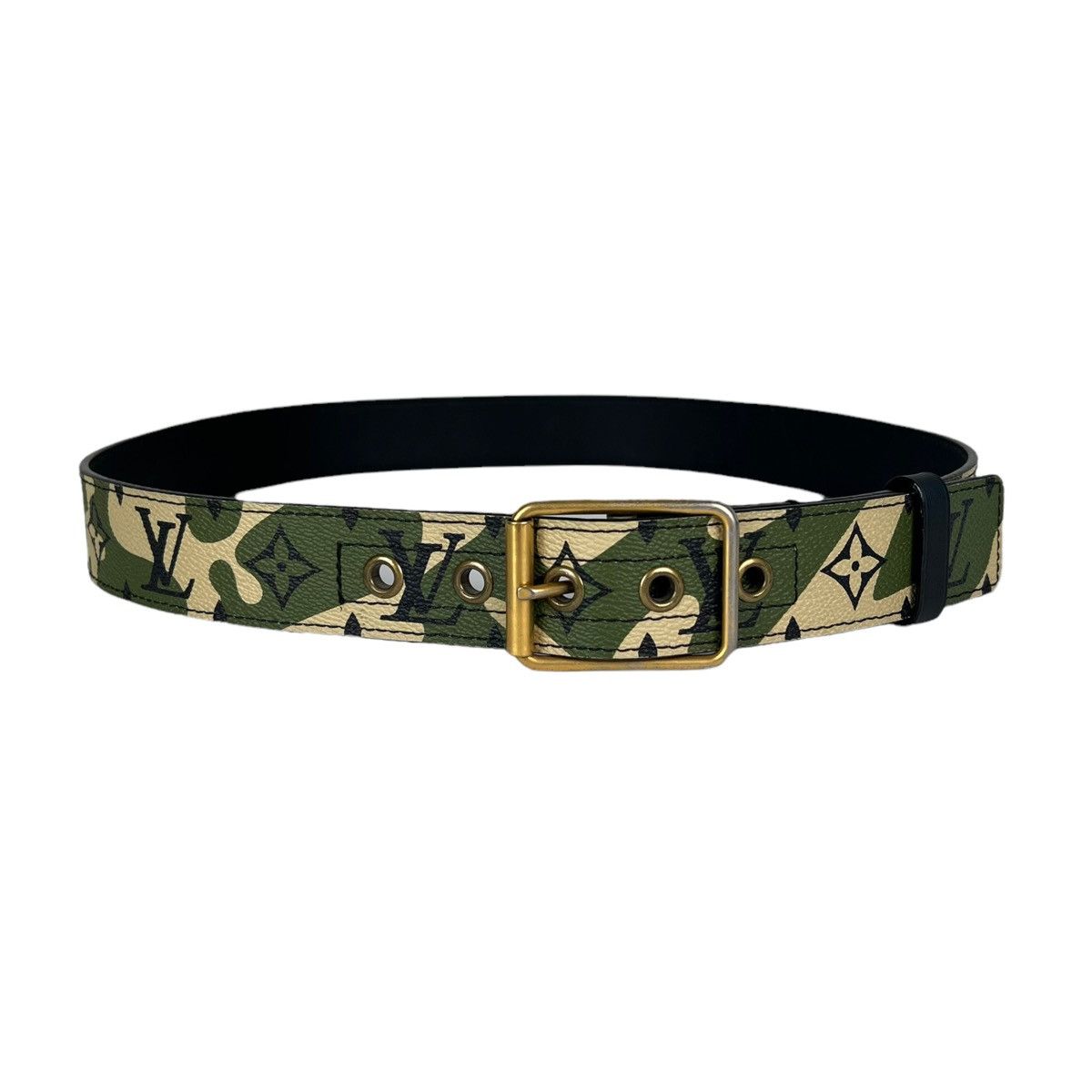 Louis Vuitton × Takashi Murakami Louis Vuitton Camo Murikami Monogramouflage Belt Size ONE SIZE - 2 Thumbnail