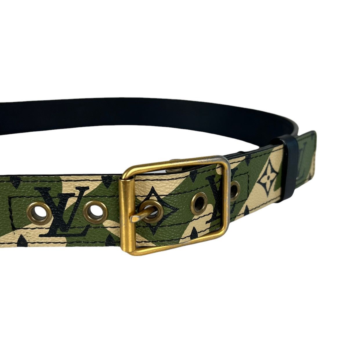 Louis Vuitton × Takashi Murakami Louis Vuitton Camo Murikami Monogramouflage Belt Size ONE SIZE - 3 Thumbnail