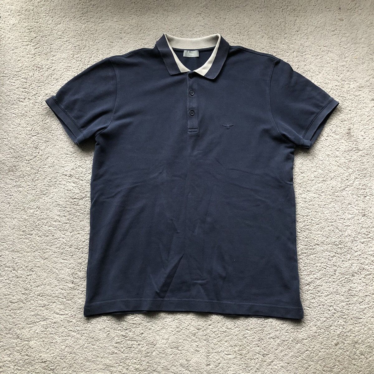 Dior Homme 07ss Hedi Slimane ポロシャツ 2007SS DIOR HOMME by Hedi Slimane border polo shirt | NOIR