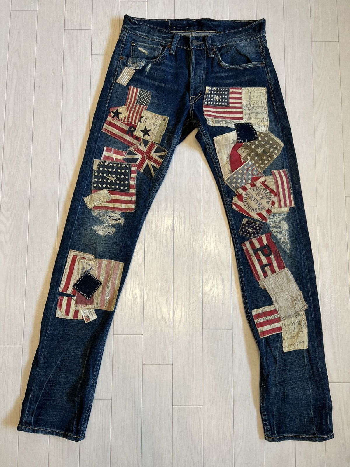 image of Denim And Supply Ralph Lauren Denim&supply Ralph Laurent Flag Patch Denim Pant in Indigo (Size 28)