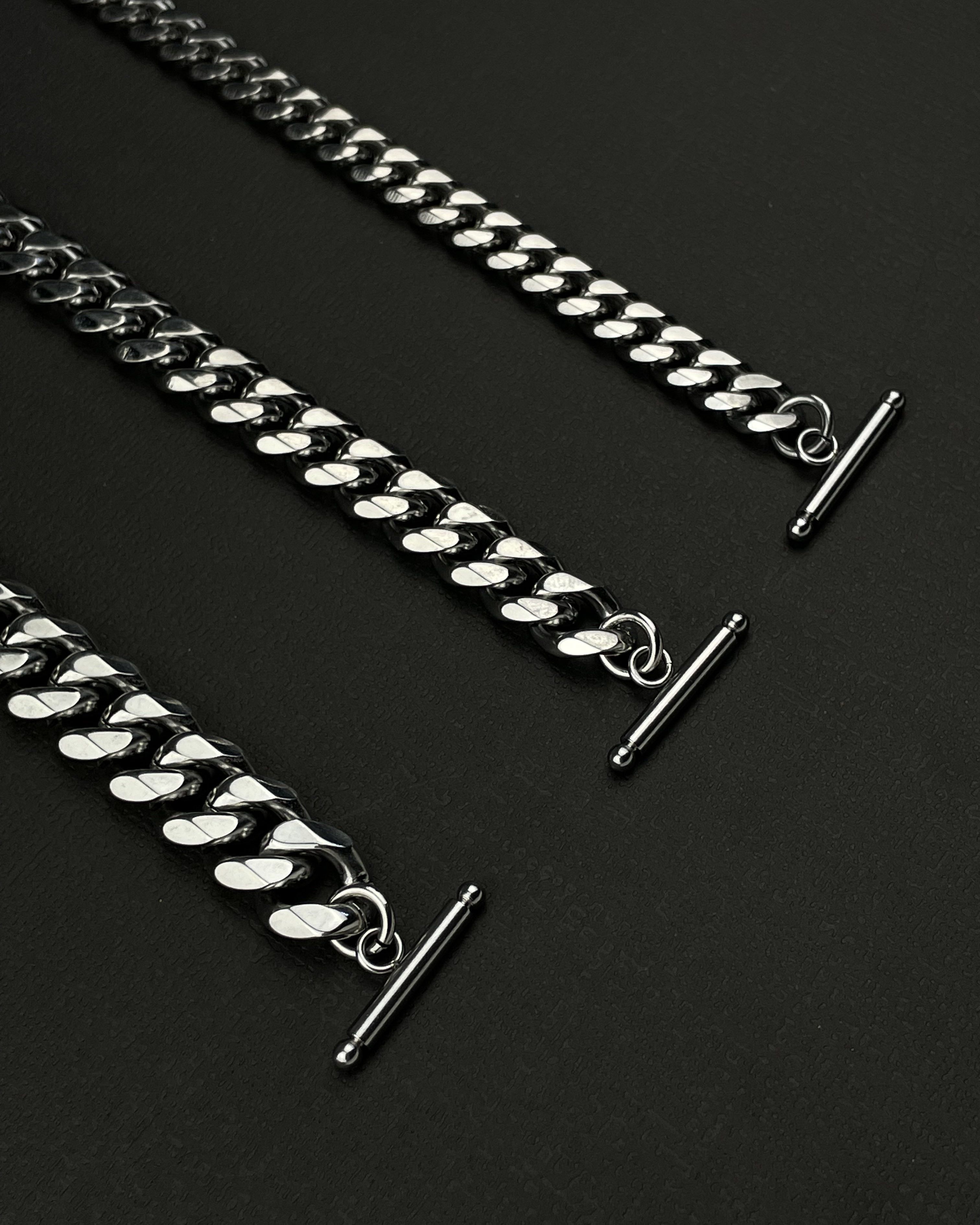Handmade × Jewelry Chunky Stainless Steel Bracelet for Men & Women 12mm - 7.0" Size ONE SIZE - 3 Thumbnail