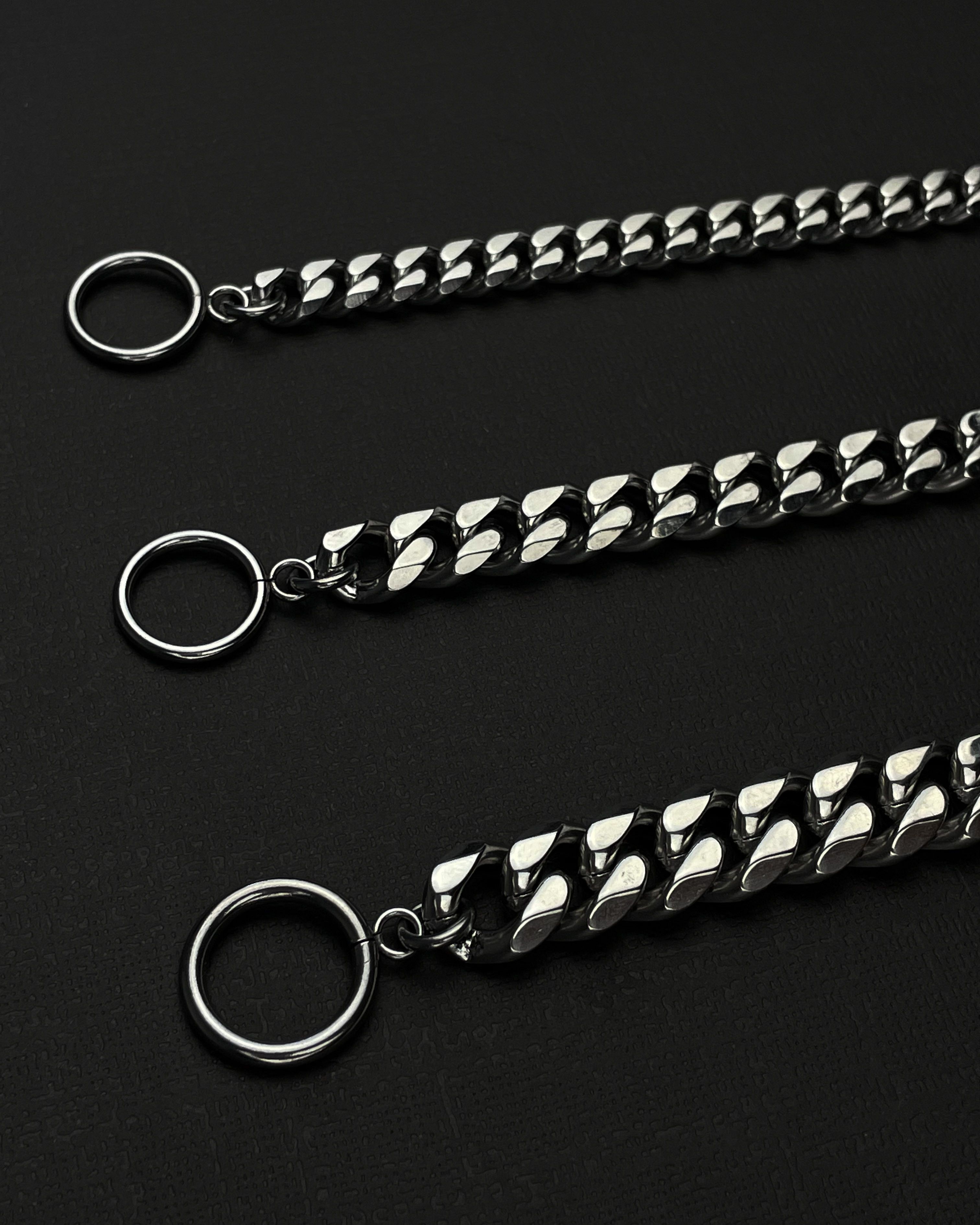 Handmade × Jewelry Chunky Stainless Steel Bracelet for Men & Women 12mm - 7.0" Size ONE SIZE - 4 Thumbnail
