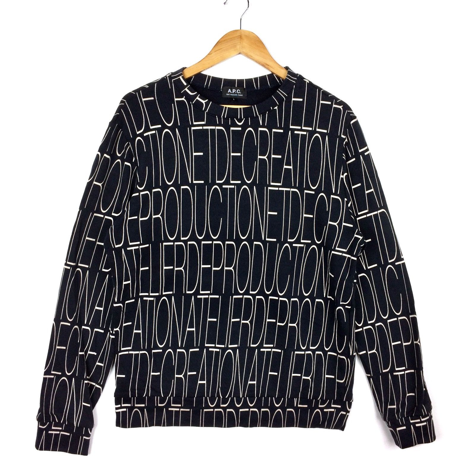 A.P.C. A.P.C Fullprint Sweatshirt Made In Japan Size US L / EU 52-54 / 3 - 1 Thumbnail