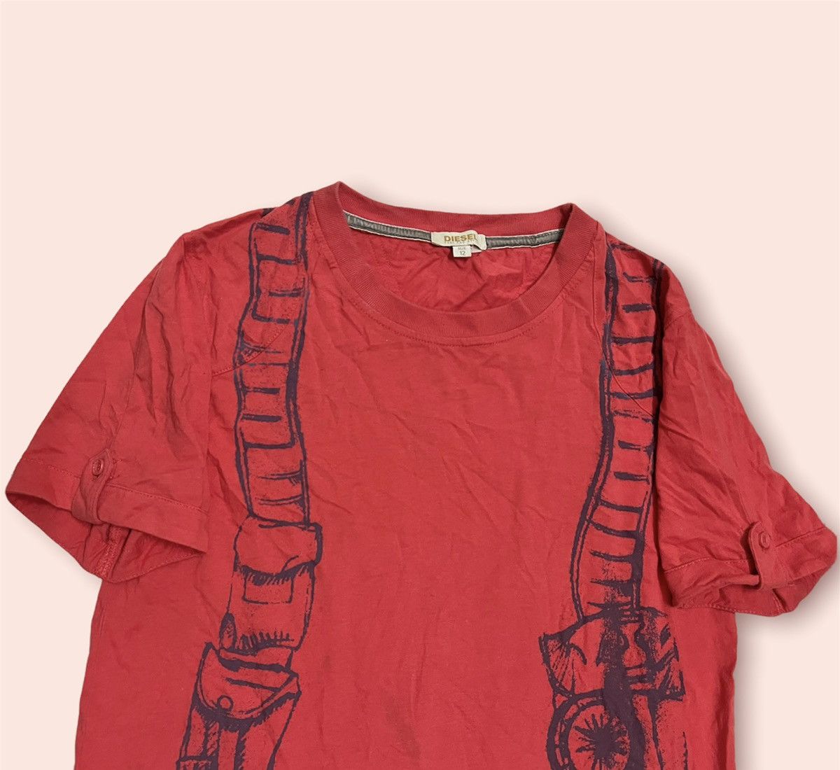 Designer VINTAGE Y2k DIESEL FUEL FOR STYLE TSHIRT Size US M / EU 48-50 / 2 - 3 Thumbnail