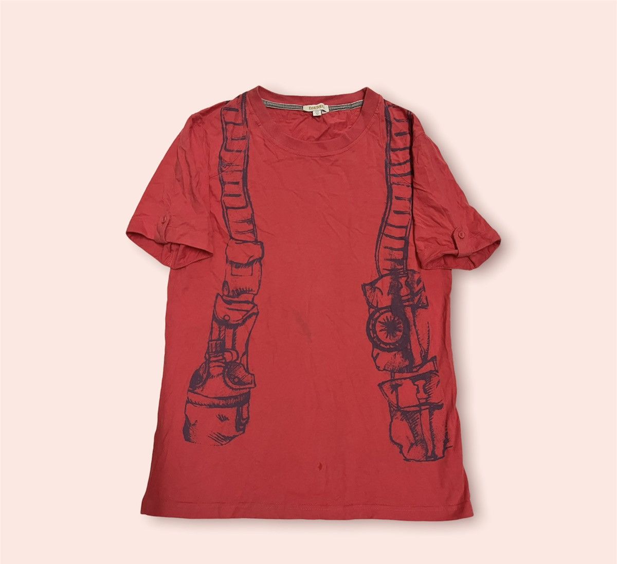 Designer VINTAGE Y2k DIESEL FUEL FOR STYLE TSHIRT Size US M / EU 48-50 / 2 - 2 Thumbnail