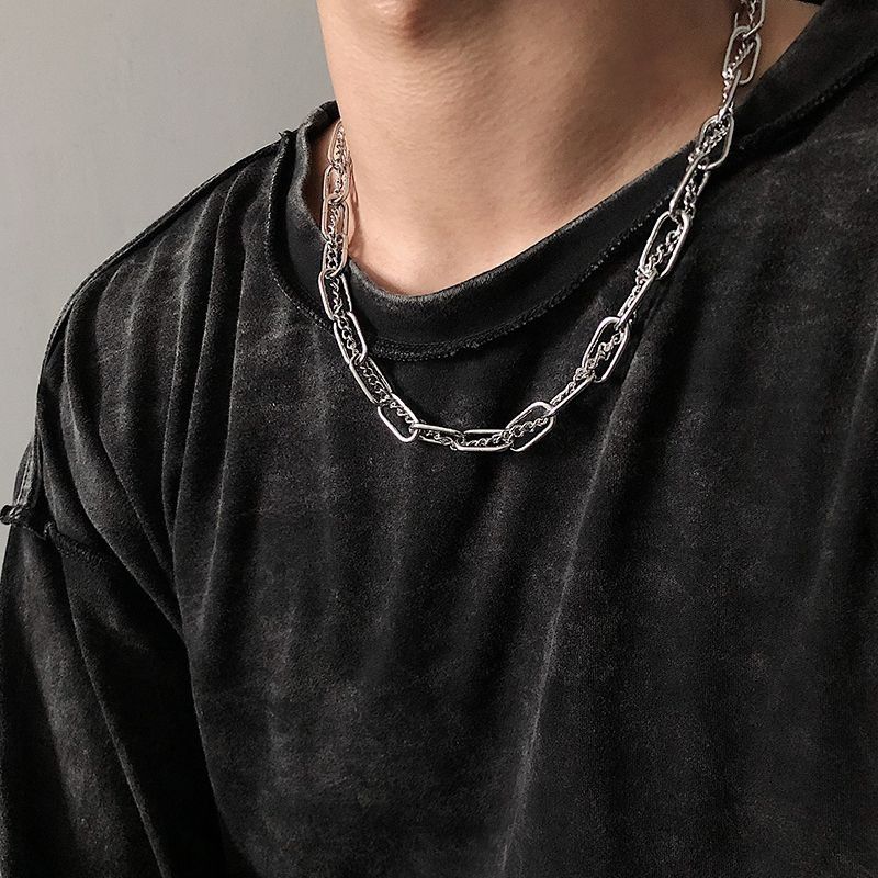 Jewelry × Vintage Fashionable Double Layer Adjustable Couple Clavicle Chain Size ONE SIZE - 1 Thumbnail