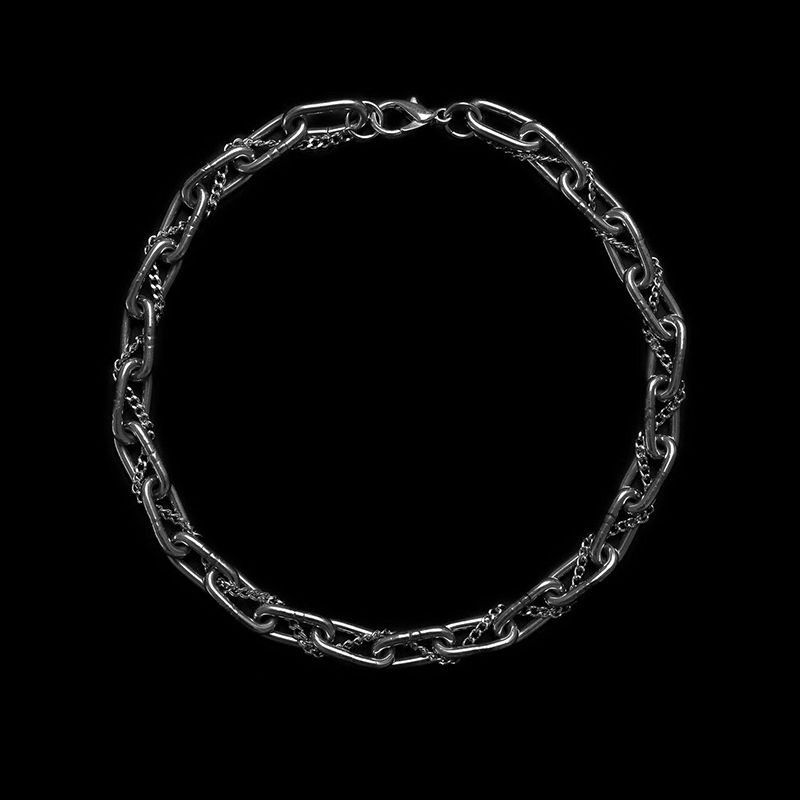 Jewelry × Vintage Fashionable Double Layer Adjustable Couple Clavicle Chain Size ONE SIZE - 3 Thumbnail