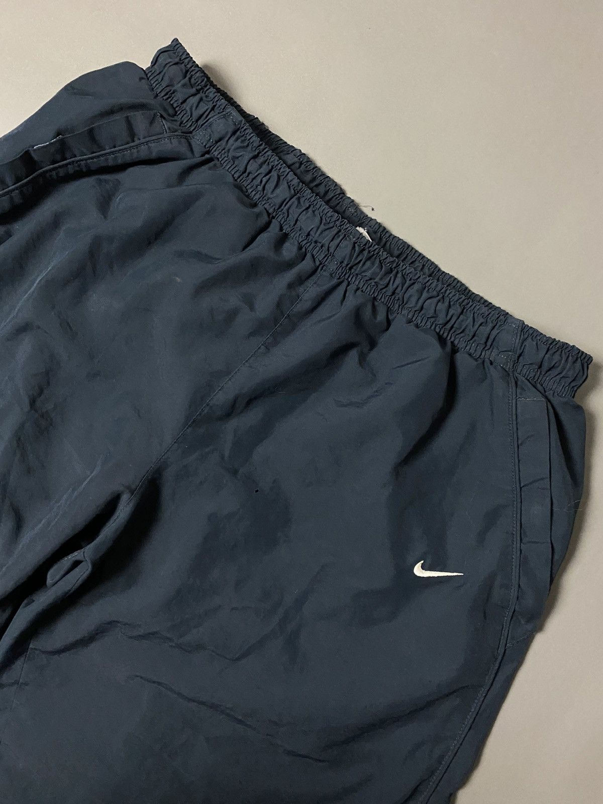 Nike × Vintage Nike vintage navy track pants small swoosh 2000s Size US 34 / EU 50 - 2 Thumbnail