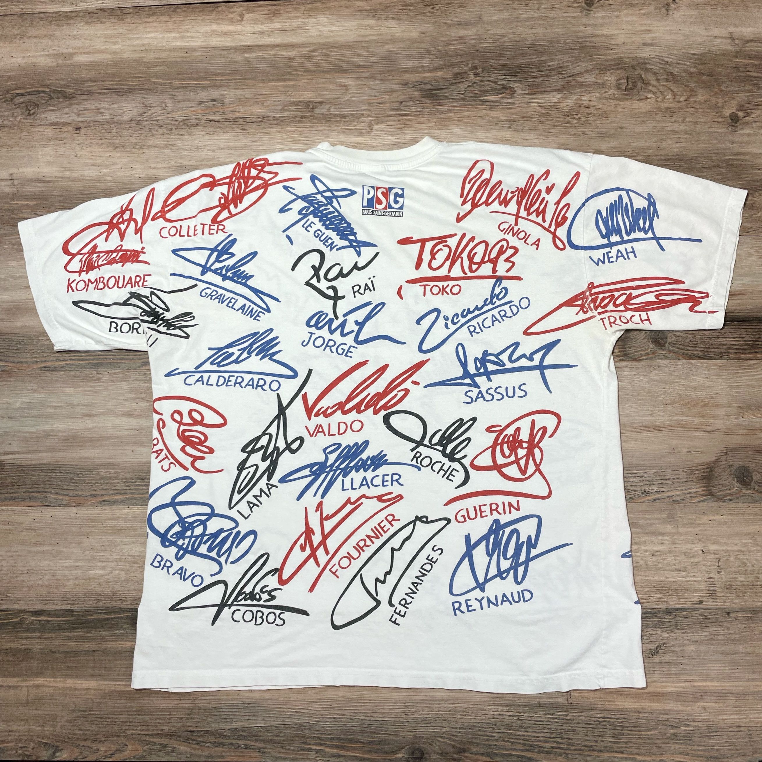 Soccer Jersey × Streetwear × Vintage Rare 90s Vintage AOP PARIS  