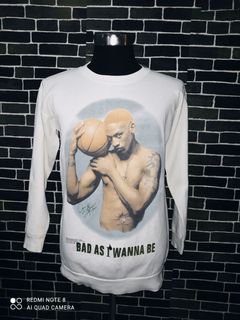 Buy Vintage Converse Dennis Rodman Tshirt 90's Bad Ass I Wanna