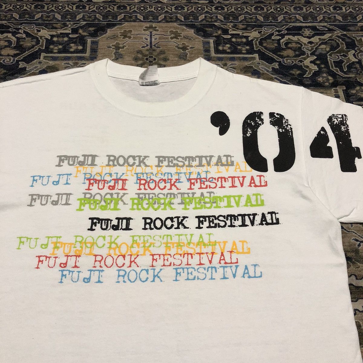 Anvil Rare🔥‼️Vintage Fuji Rock Fetival 04 White T-Shirt Size US M / EU 48-50 / 2 - 4 Thumbnail