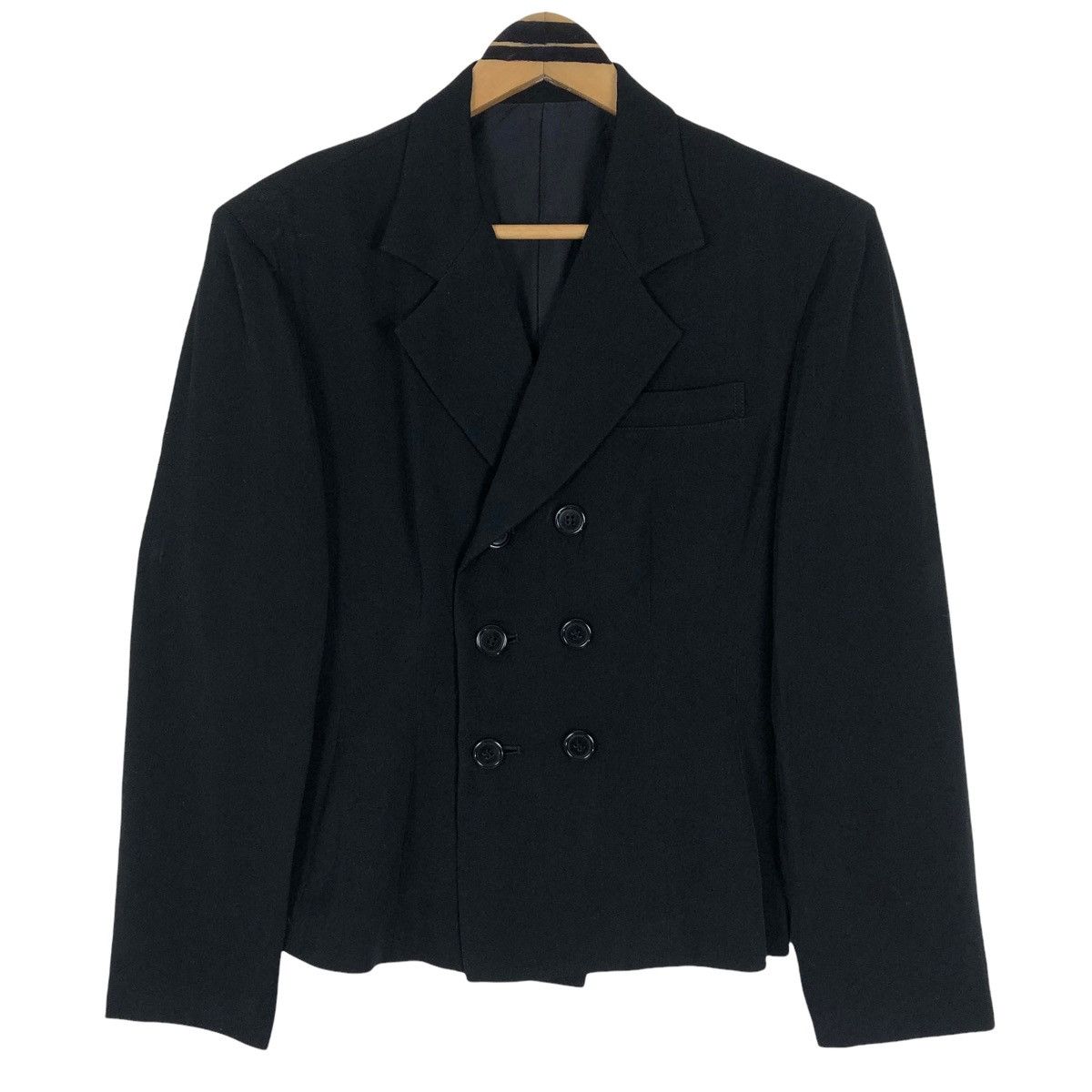 Japanese Brand Vintage Y’s Yohji Yamamoto Wool Coat Size XS / US 0-2 / IT 36-38 - 4 Thumbnail