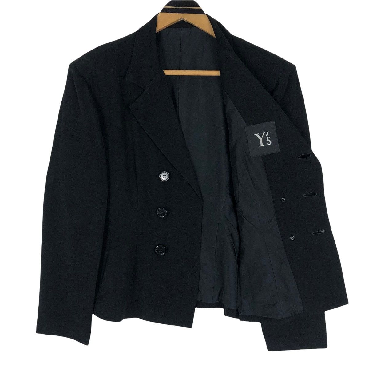 Japanese Brand Vintage Y’s Yohji Yamamoto Wool Coat Size XS / US 0-2 / IT 36-38 - 9 Thumbnail