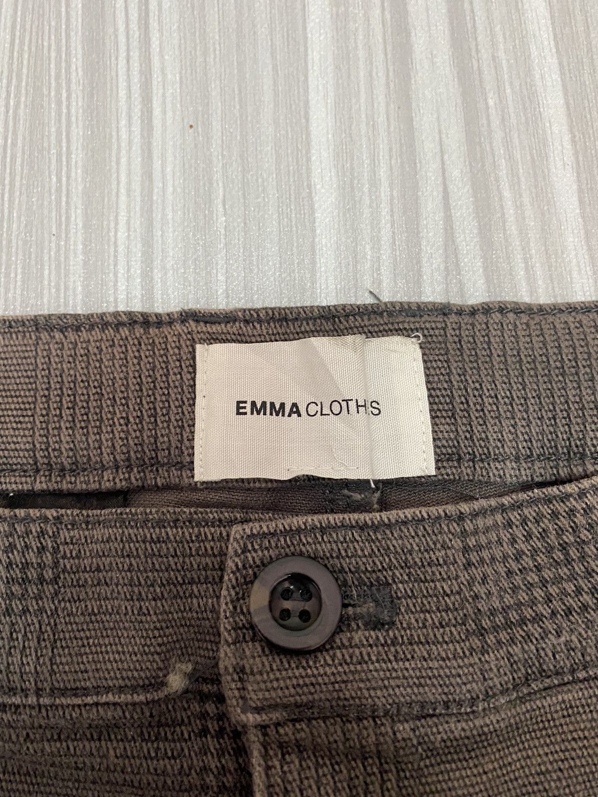Designer EMMA CLOTHS CHECKED PATCHWORK TROUSERS PANTS Size US 28 / EU 44 - 8 Thumbnail