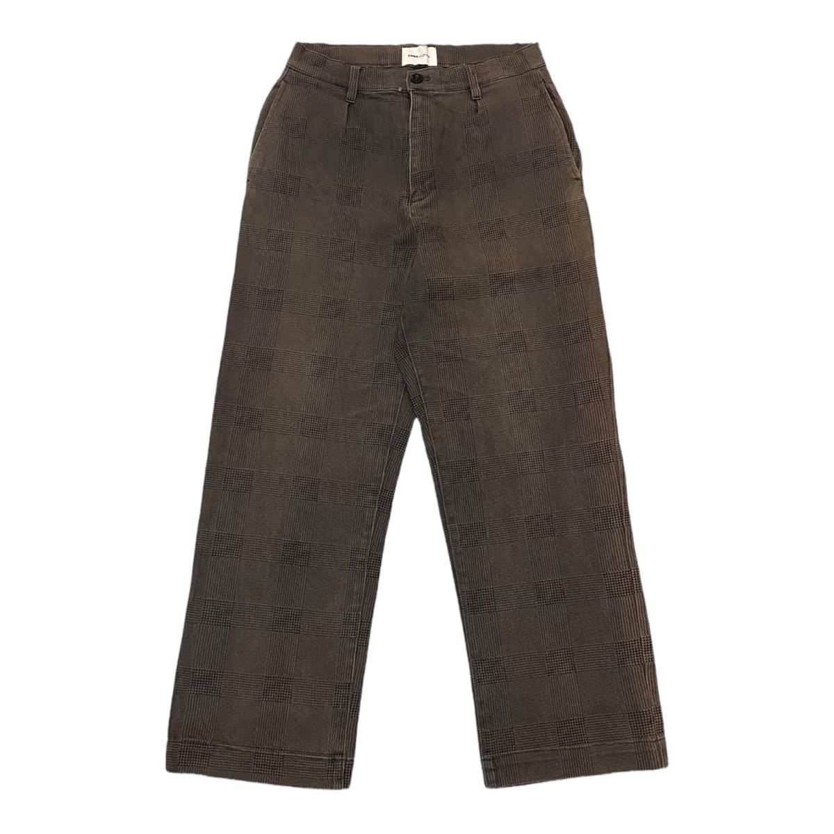 Designer EMMA CLOTHS CHECKED PATCHWORK TROUSERS PANTS Size US 28 / EU 44 - 1 Thumbnail