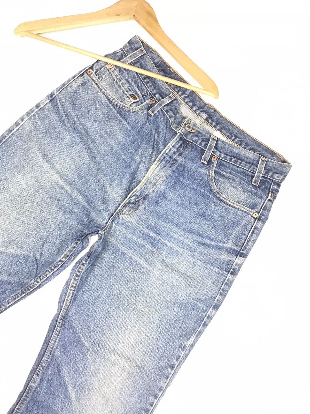 Levi's × Vintage VINTAGE 1999 LEVIS 517 FLARE BOOTCUT BLUE WASH DENIM Size US 36 / EU 52 - 2 Thumbnail
