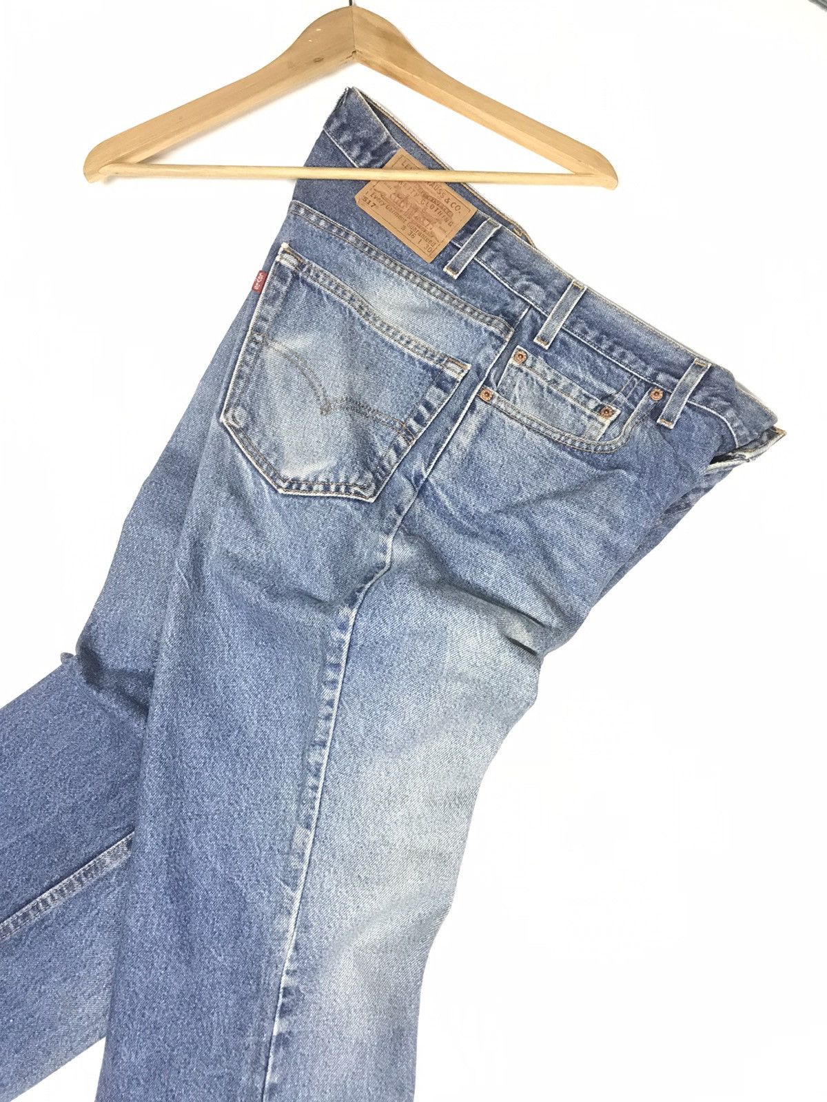 Levi's × Vintage VINTAGE 1999 LEVIS 517 FLARE BOOTCUT BLUE WASH DENIM Size US 36 / EU 52 - 12 Thumbnail