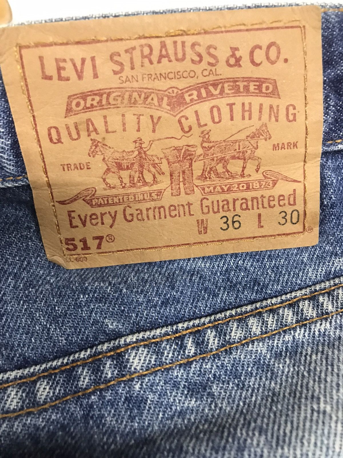 Levi's × Vintage VINTAGE 1999 LEVIS 517 FLARE BOOTCUT BLUE WASH DENIM Size US 36 / EU 52 - 9 Thumbnail