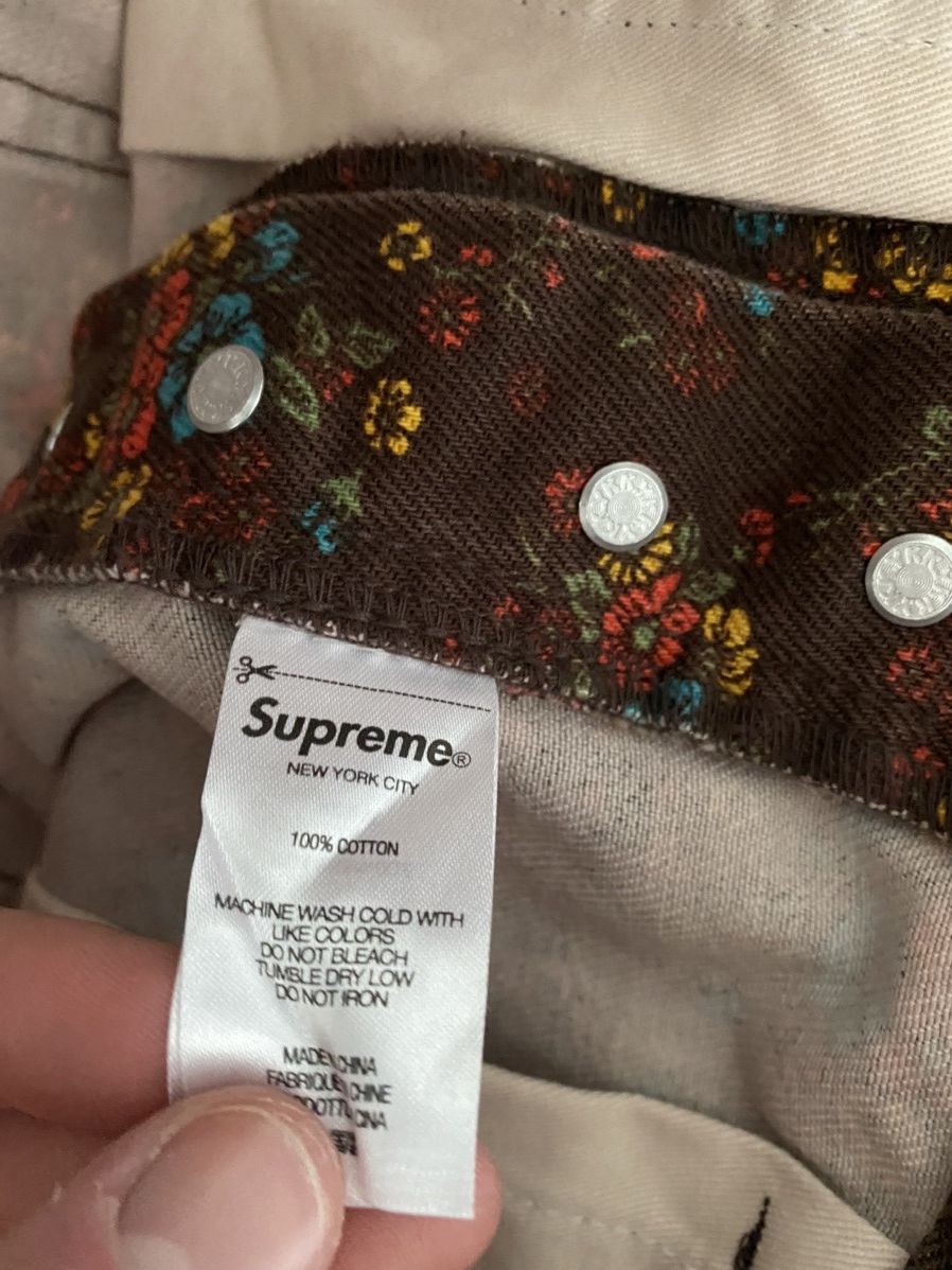 Supreme Supreme Flower Regular Jean - (SS22) Size US 30 / EU 46 - 6 Thumbnail