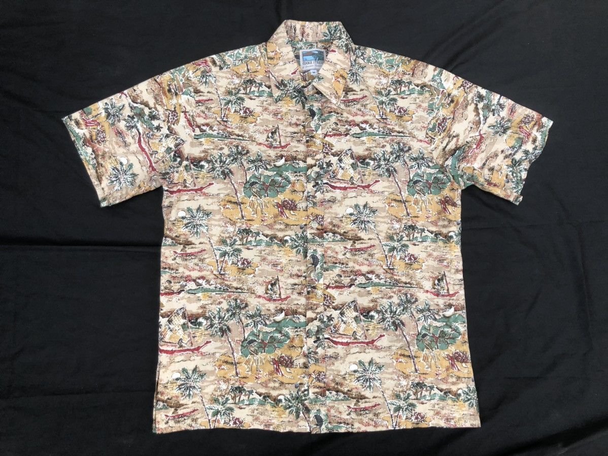 Vintage 80s Men’s Cooke Street Hula Girl Sail Boat Hawaiian Size US M / EU 48-50 / 2 - 5 Thumbnail