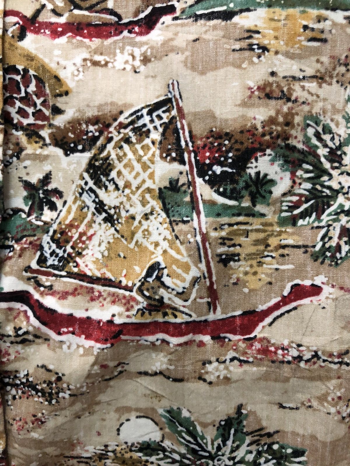 Vintage 80s Men’s Cooke Street Hula Girl Sail Boat Hawaiian Size US M / EU 48-50 / 2 - 9 Thumbnail