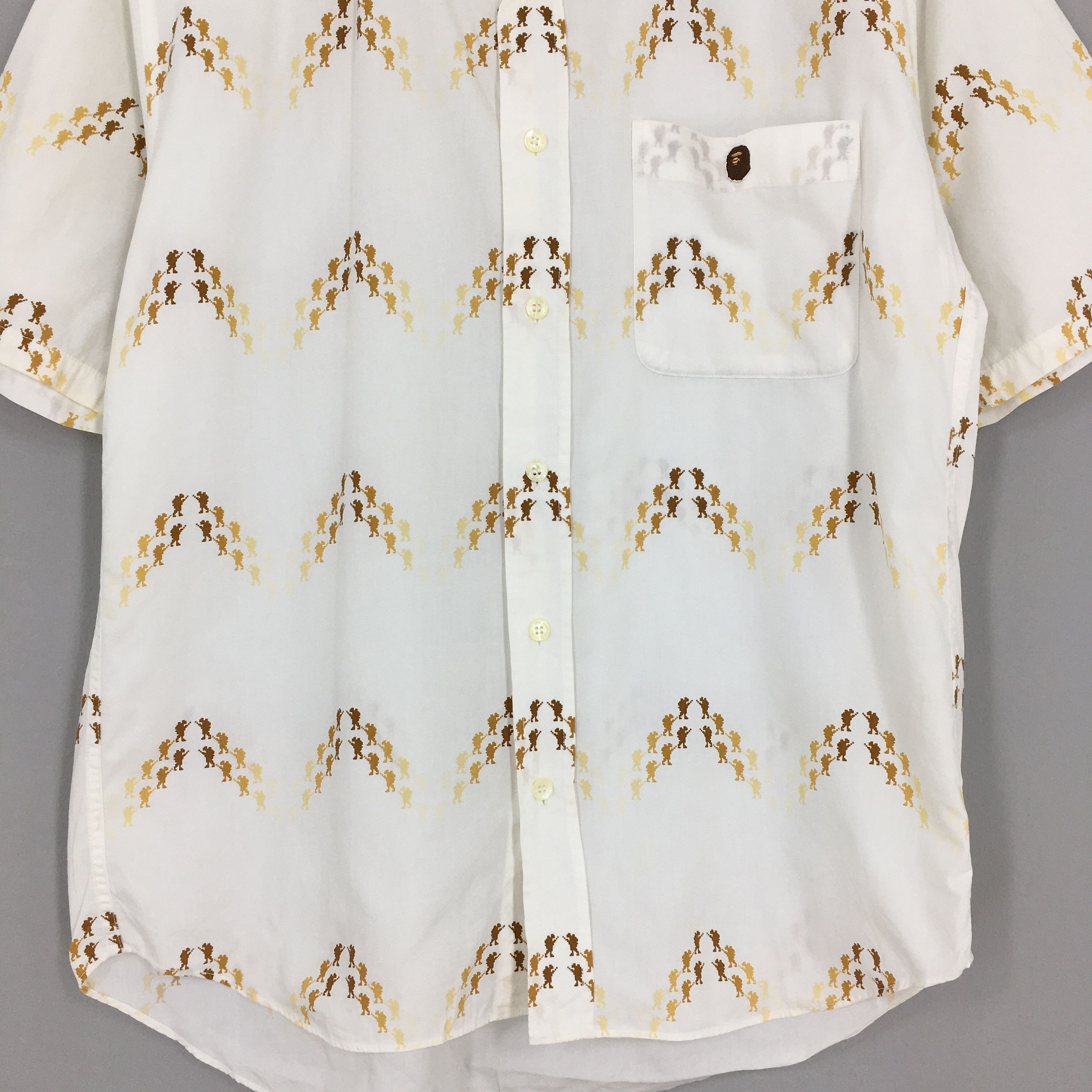 Bape A Bathing Ape Bape Command Z Oxfords Shirt Medium Size US M / EU 48-50 / 2 - 3 Thumbnail