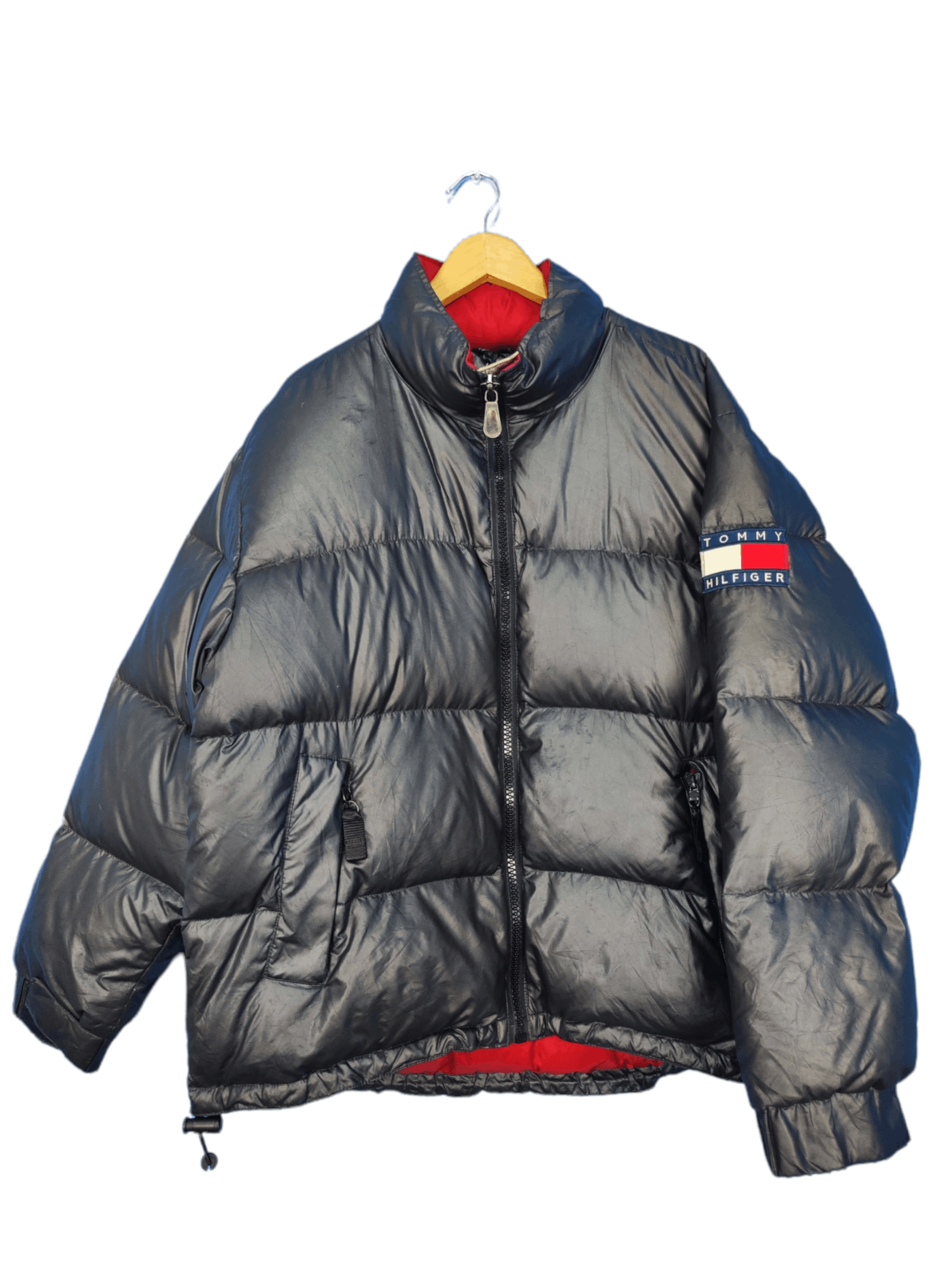 Tommy hilfiger puffer winter shops Jacket size large