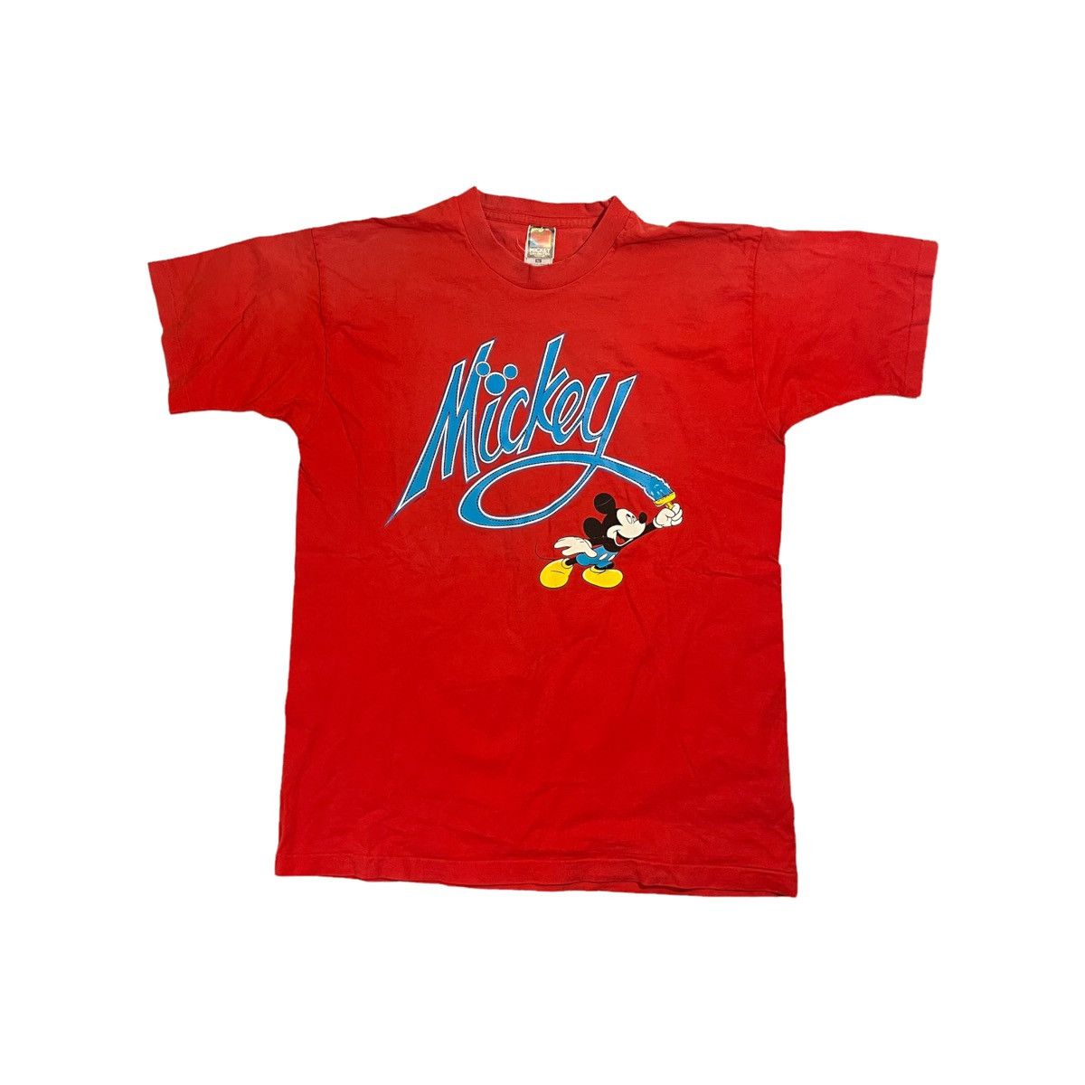 Vintage 90s Mickey Mouse Paintbrush Tee Grailed