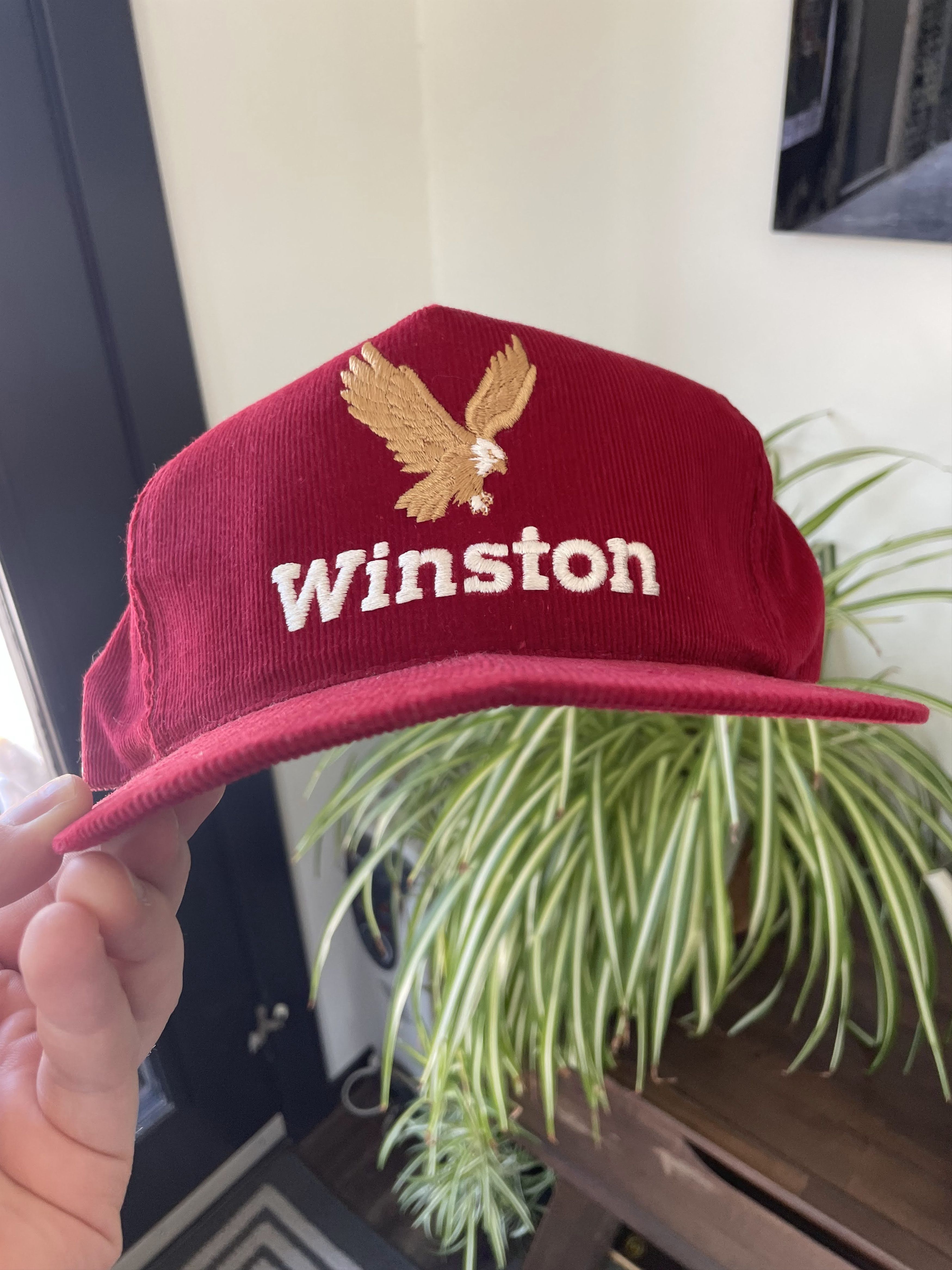 Other 1980's Winston Cigarettes Corduroy Promo Trucker Hat Size ONE SIZE - 5 Thumbnail