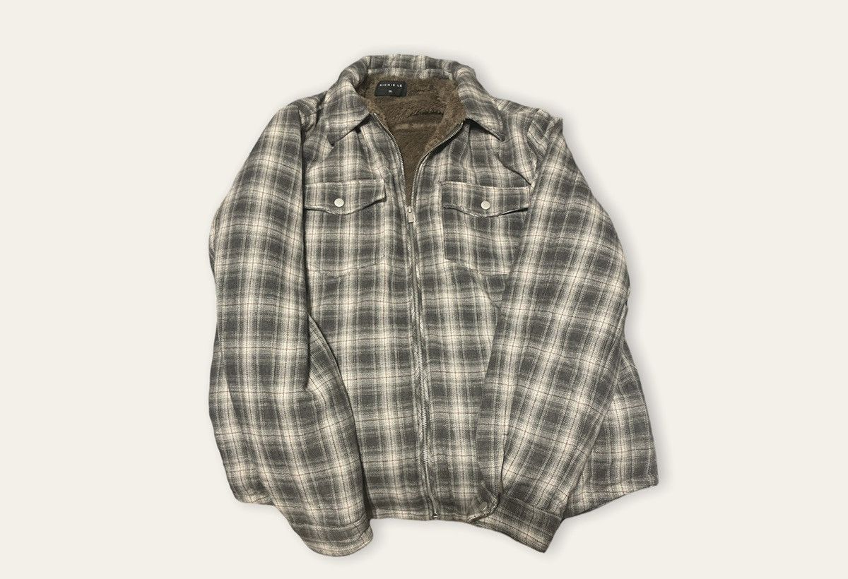 image of Richie Le Collection: Rlc Sherpa Zipper Flannel (Grey), Men's (Size 2XL)