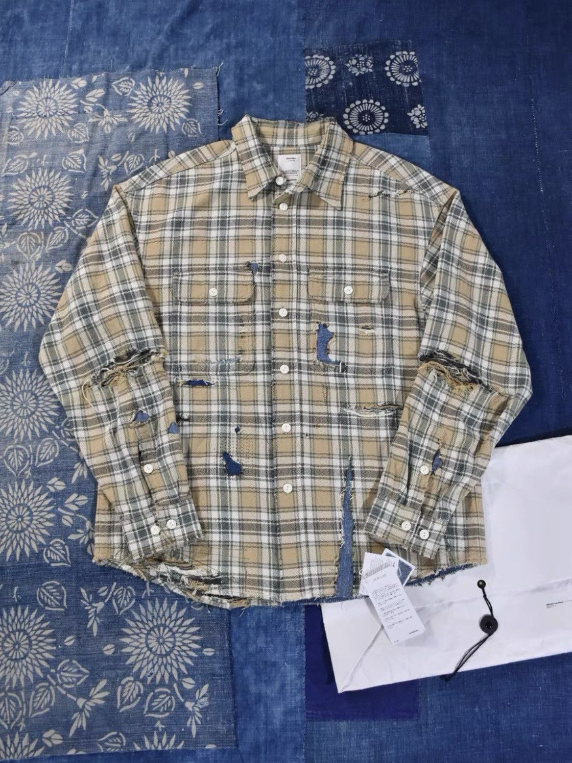 Visvim visvim lumber shirt L/S Crash ( beige ) | Grailed