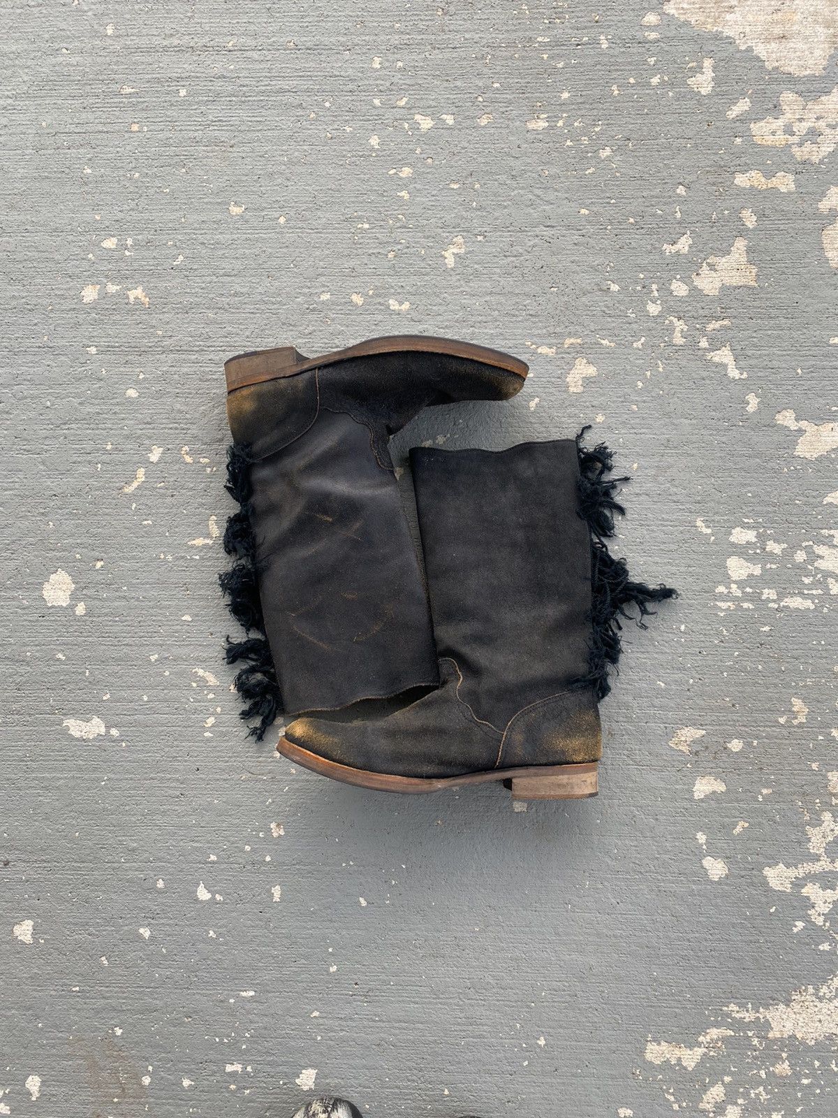 Undercover AW2004 But Beautiful Fringe boots | Grailed