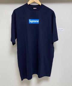 Box logo t-shirt Supreme Blue size L International in Cotton - 35827772