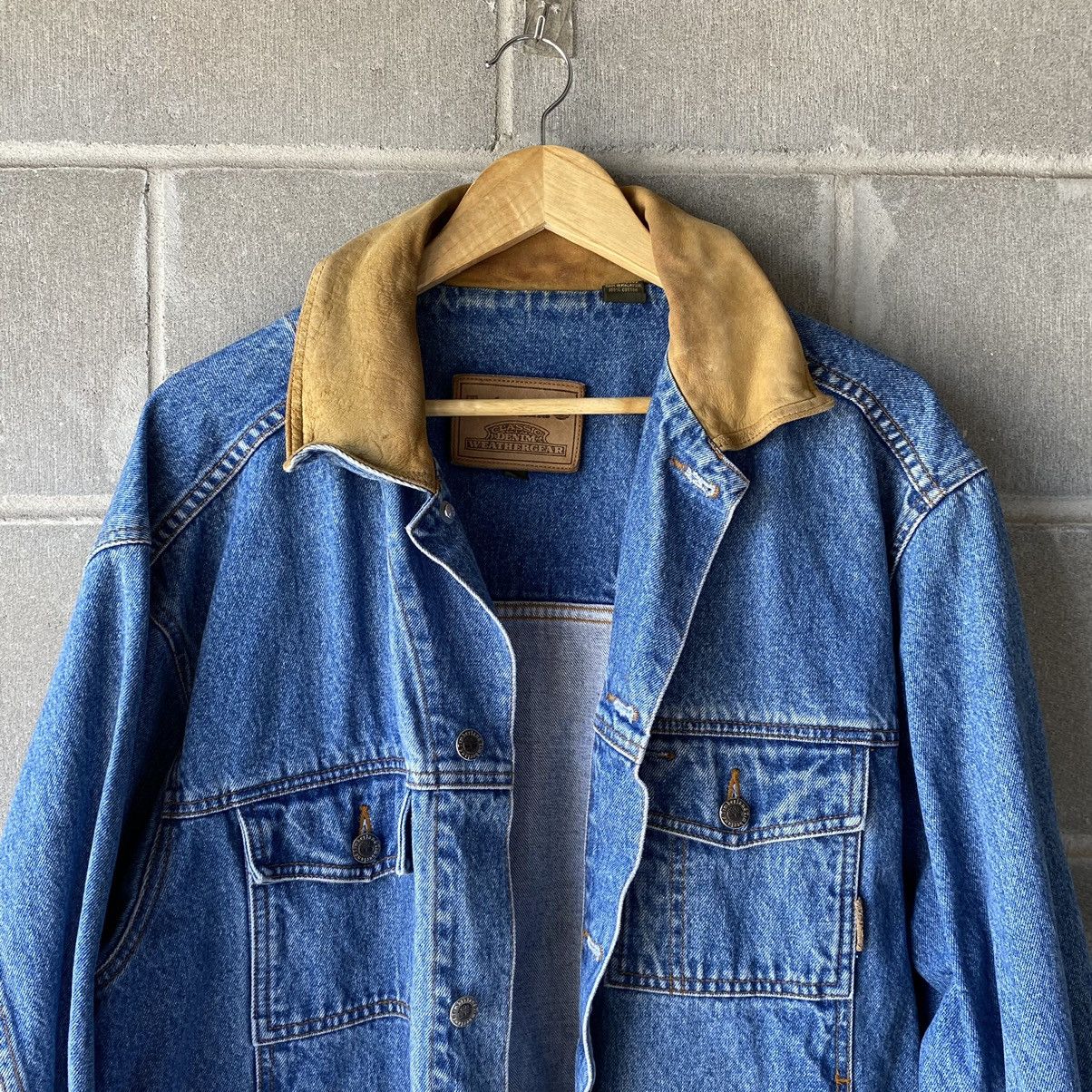 Timberland Timberland Denim Jacket with Suede Tan Collar | Grailed