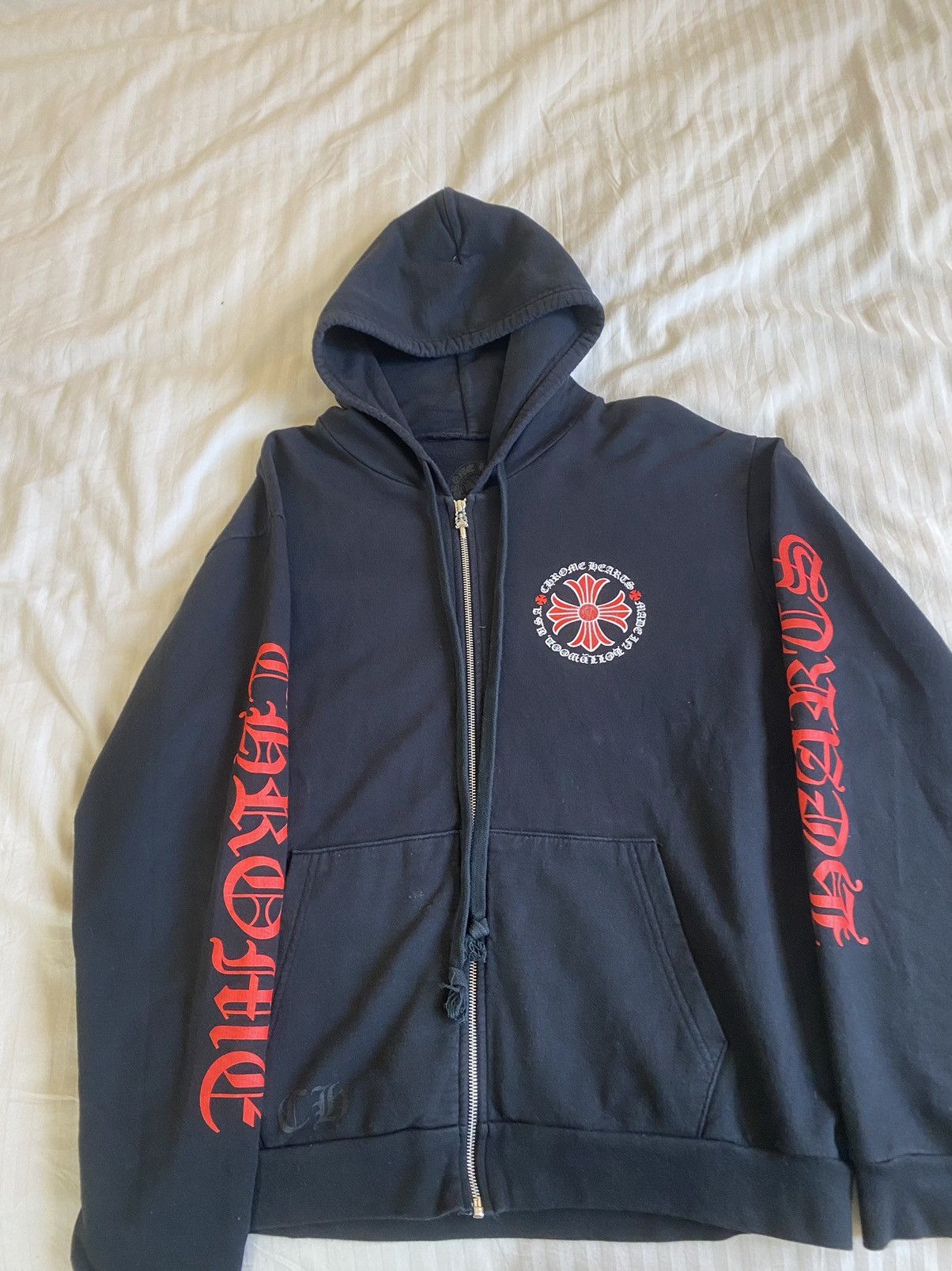 CHROME HEARTS CROSS HOODIE “RED HOLLYWOOD”