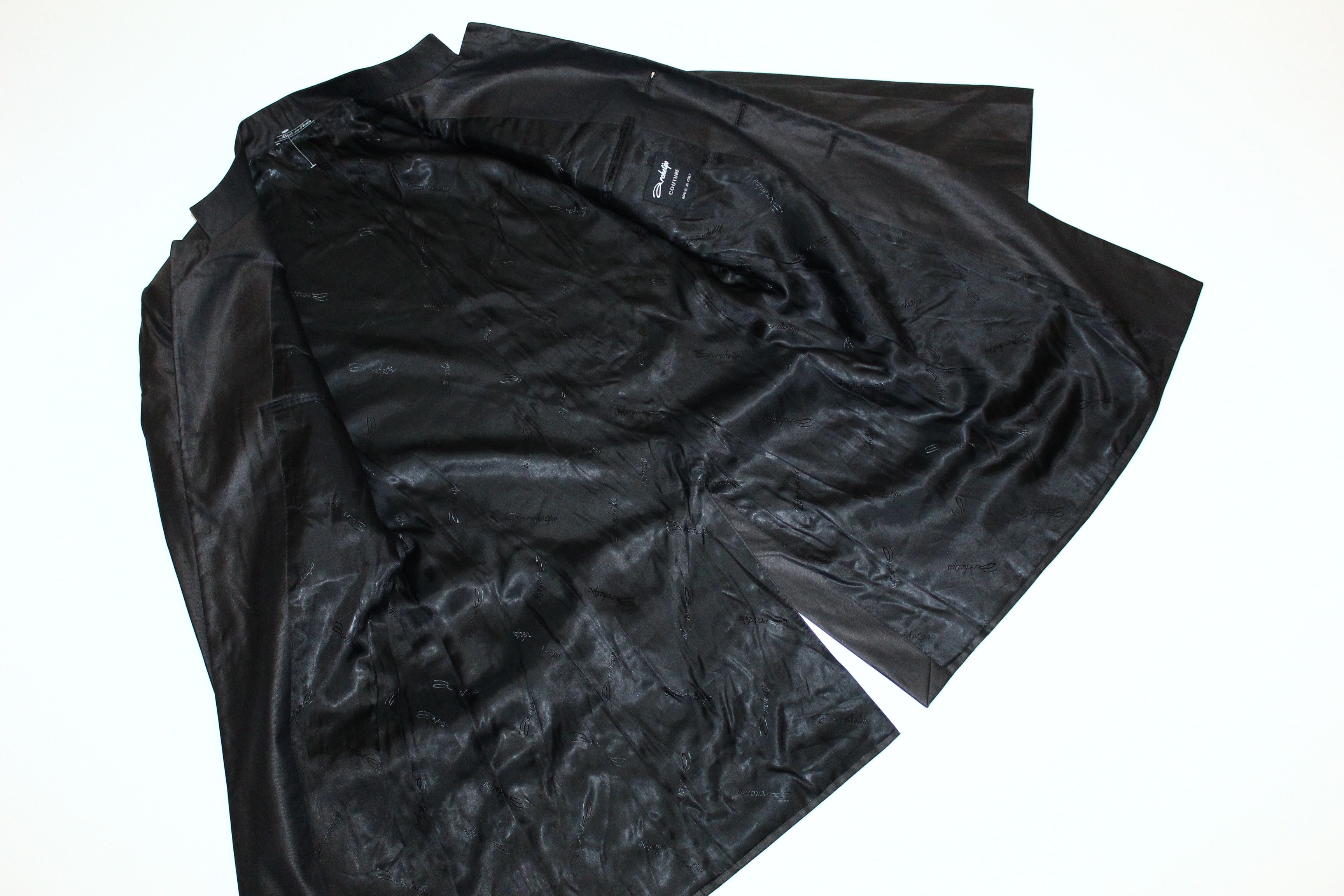 Carlo Pignatelli VTG🔥Archetipo Couture Satin Silk Wool Trench Coat Size US L / EU 52-54 / 3 - 10 Thumbnail