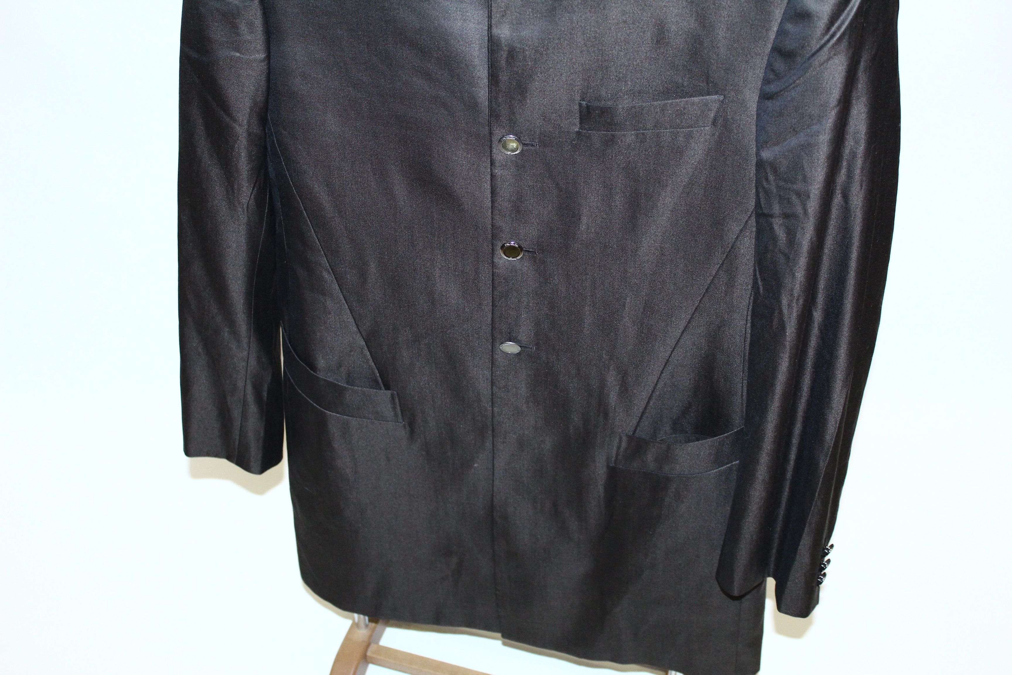 Carlo Pignatelli VTG🔥Archetipo Couture Satin Silk Wool Trench Coat Size US L / EU 52-54 / 3 - 7 Thumbnail